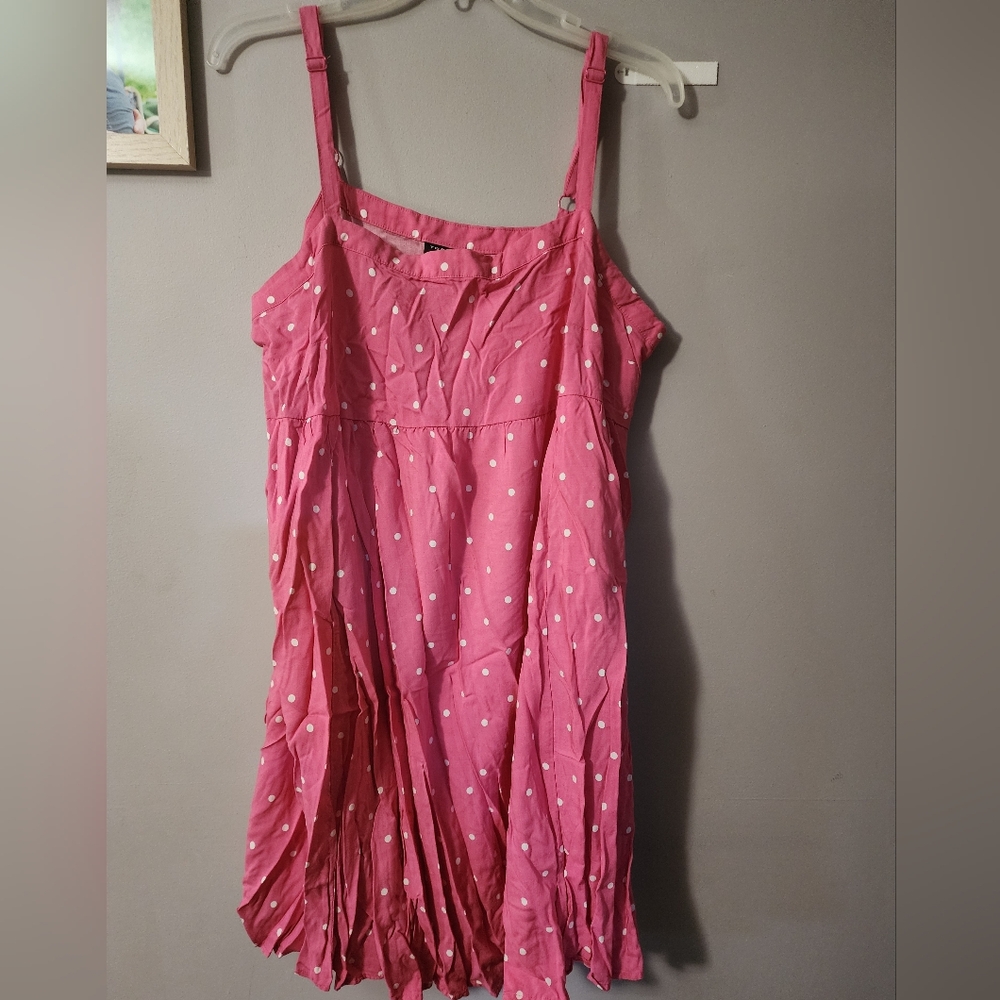 Torrid Pink Polka Dot Casual Dress